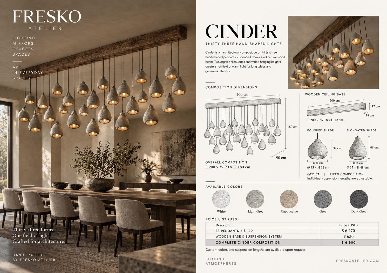CINDER — Lighting compositions