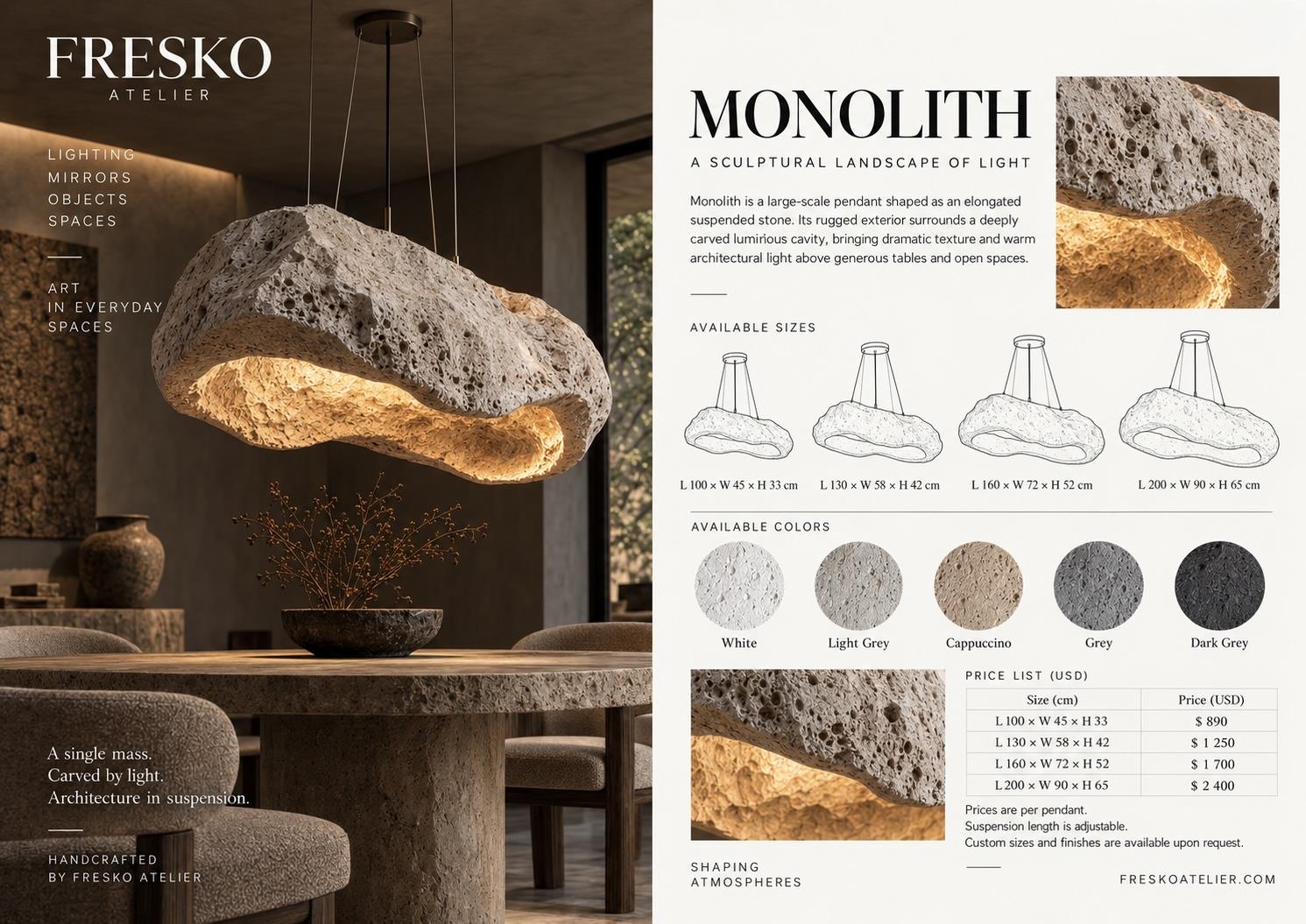 MONOLITH — Pendant lights